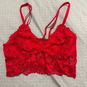 Aerie Red Bralette Top